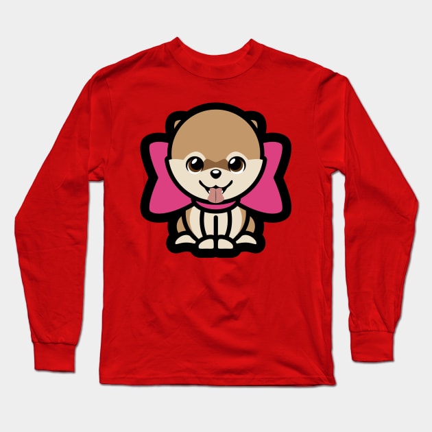 Pomeranian Tooniefied Long Sleeve T-Shirt by Tooniefied